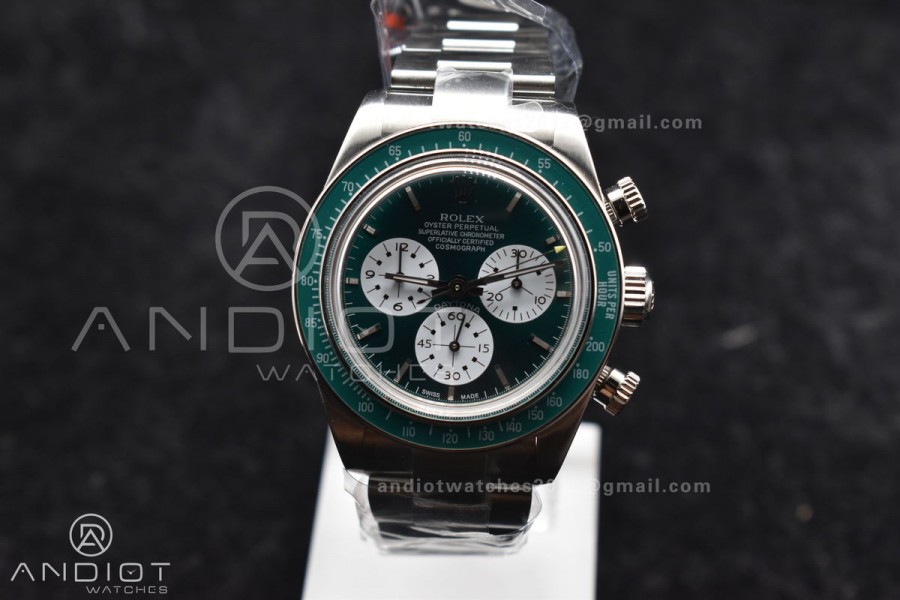 Daytona SS ADGF Best Edition Green/White Dial on SS Bracelet A7750