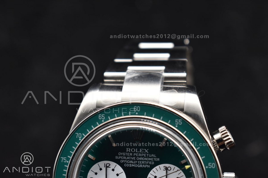 Daytona SS ADGF Best Edition Green/White Dial on SS Bracelet A7750