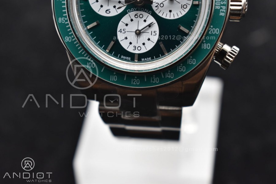 Daytona SS ADGF Best Edition Green/White Dial on SS Bracelet A7750