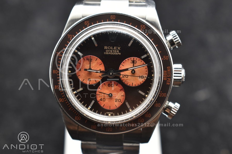 Daytona SS ADGF Best Edition Black/Orange Dial on SS Bracelet A7750