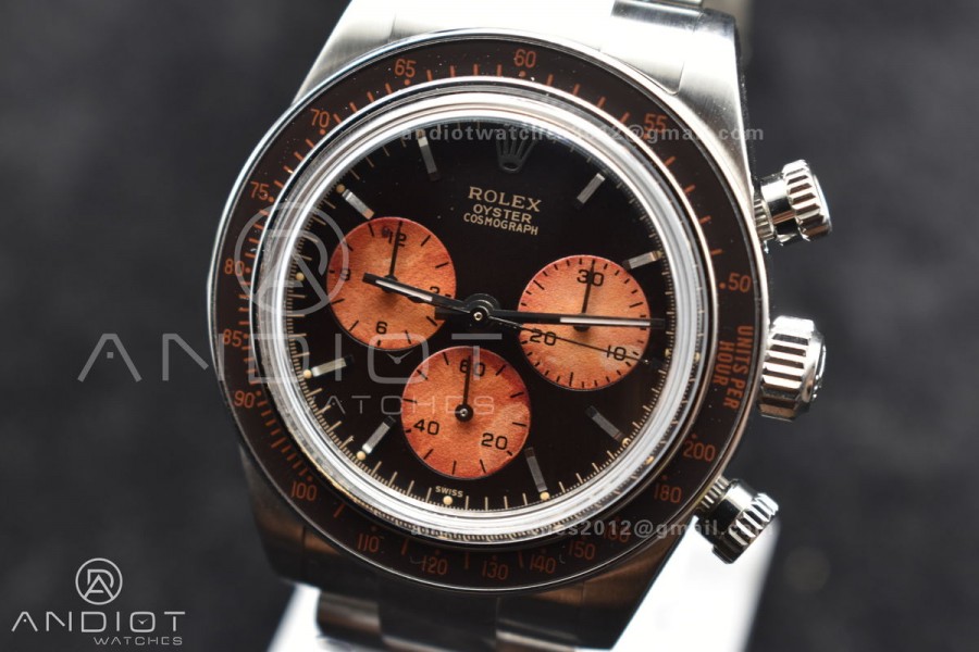 Daytona SS ADGF Best Edition Black/Orange Dial on SS Bracelet A7750
