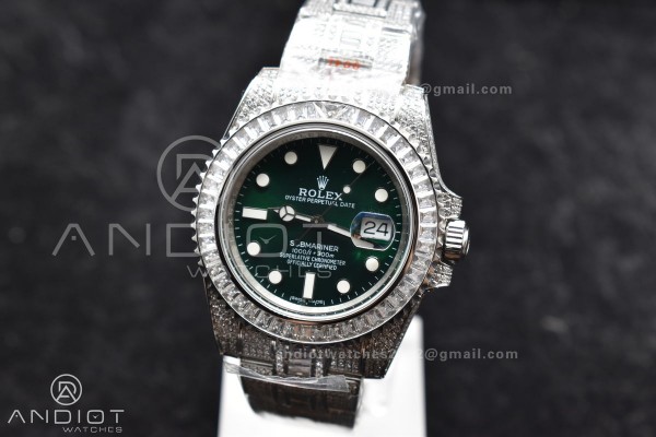 Submariner 40mm Full Diamonds SS AMGF Best Edition...