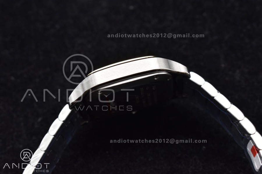 Santos de Cartier 35mm SS/YG BVF 1:1 Best Edition White Dial on SS/YG SmartLinks Bracelet MIYOTA 9015 V2