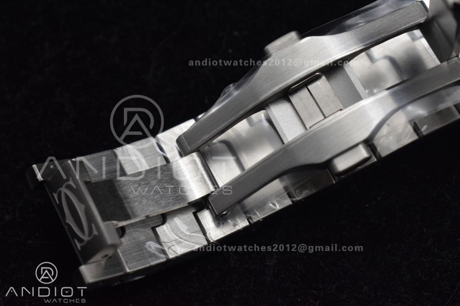 Santos de Cartier 40mm BVF 1:1 Best Edition Green Dial on SS SmartLinks Bracelet MIYOTA 9015