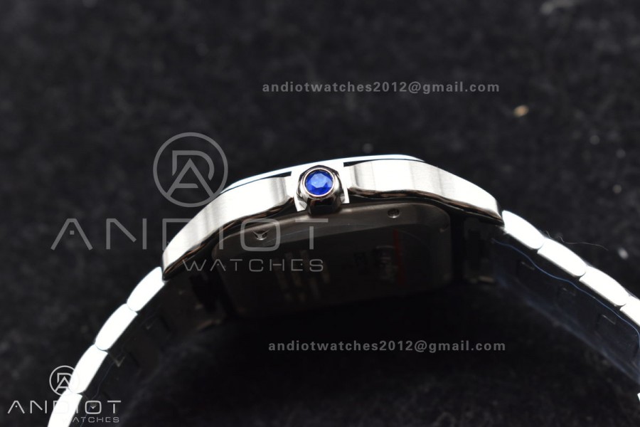 Santos de Cartier 40mm BVF 1:1 Best Edition Green Dial on SS SmartLinks Bracelet MIYOTA 9015