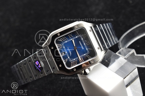 Santos de Cartier 40mm SS BVF 1:1 Best Edition Blu...