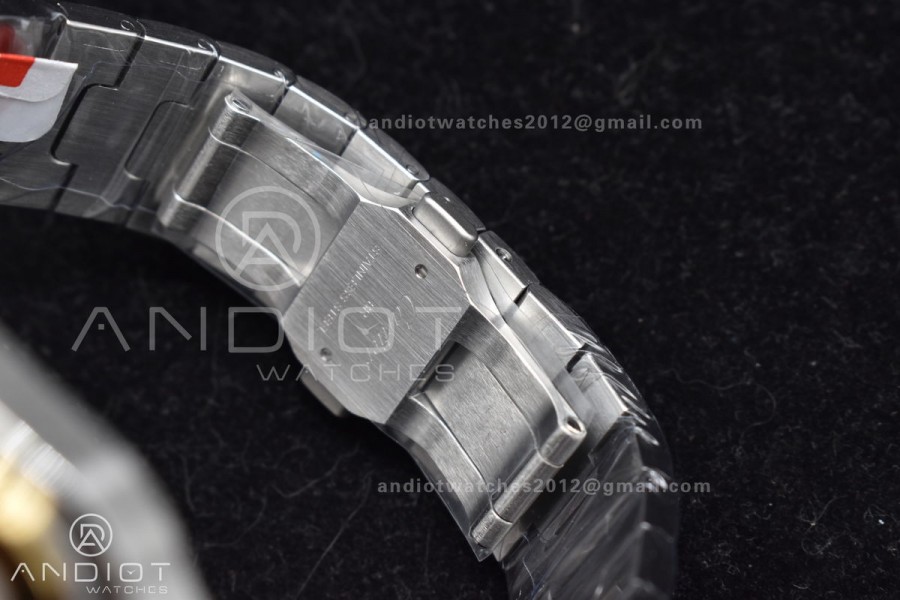 Santos de Cartier 40mm SS/YG BVF 1:1 Best Edition White Dial on SS/YG SmartLinks Bracelet MIYOTA 9015 V2