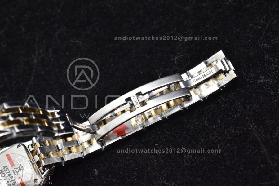 Panthère 22mm BVF 1:1 Best Edition SS/YG White Dial on SS/YG Bracelet Ronda Quartz
