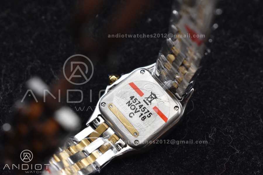 Panthère 22mm BVF 1:1 Best Edition SS/YG White Dial on SS/YG Bracelet Ronda Quartz