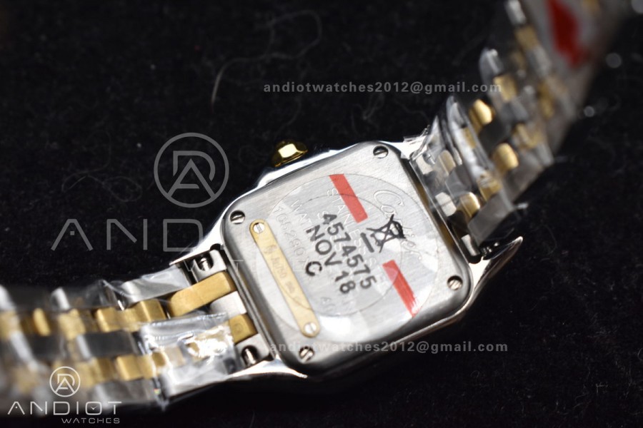Panthère 22mm BVF 1:1 Best Edition SS/YG White Dial on SS/YG Bracelet Ronda Quartz
