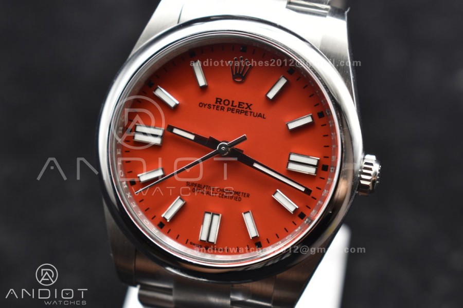 Oyster Perpetual 124300 41mm Clean 1:1 Best Edition 904L Steel Red Dial VR3230