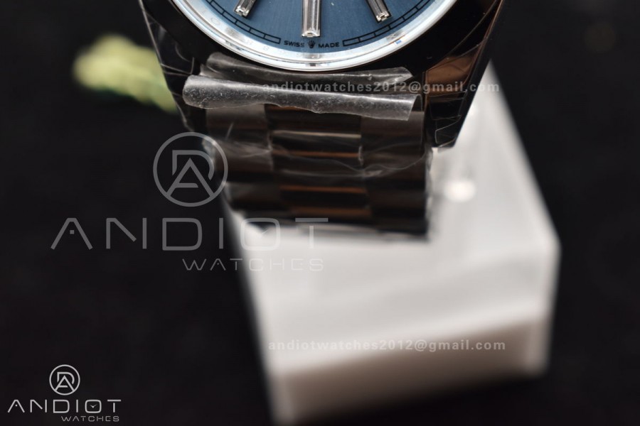 DayDate 40 SS GSF Gain Weight Iced Blue Crystal Dial On President Bracelet A2836