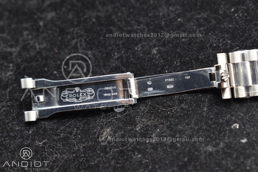 DayDate 40 SS GSF Gain Weight Iced Blue Crystal Dial On President Bracelet A2836