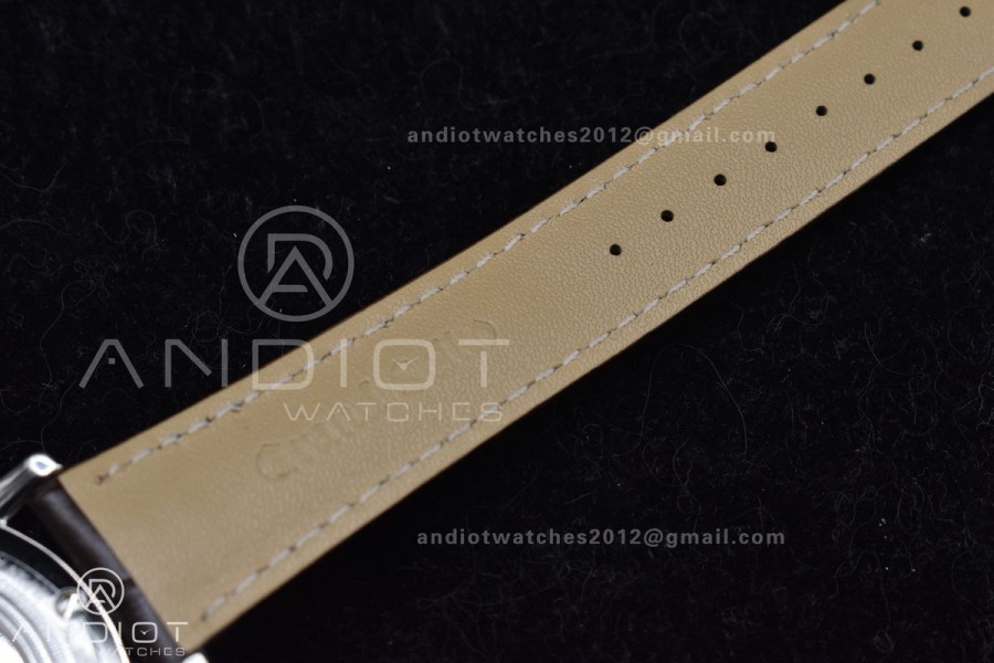 Grand Seiko Elegance GMT SS GSF 1:1 Best Edition Cream Dial on Brown Leather Strap NH34