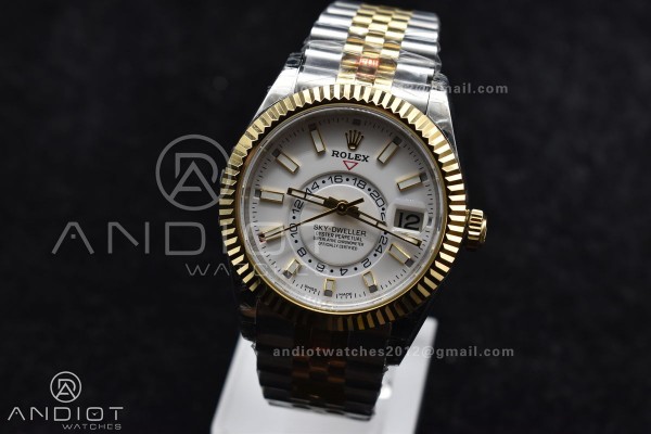 Skydweller SS/YG Noob Best Edition White Dial On S...