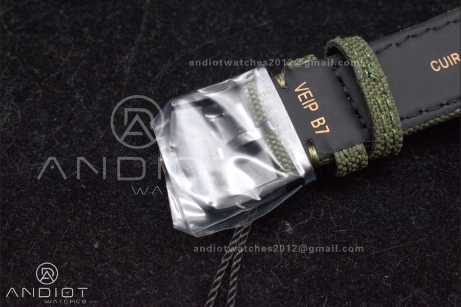 Navitimer 8 Automatic 41mm PVD TF 1:1 Best Edition Green Dial on Green Nylon Strap A2824