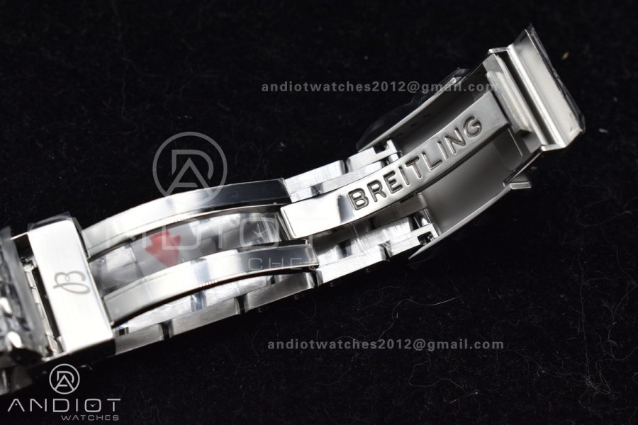Navitimer 1 SS V7F 1:1 Best Edition RG Bezel White Dial on SS Bracelet A2824