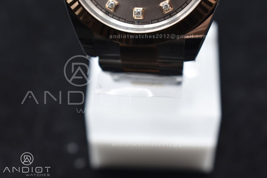 DateJust 41 126331 Clean 1:1 Best Edition 904L Steel RG Diamonds Dial on SS/RG Jubilee Bracelet VR3235