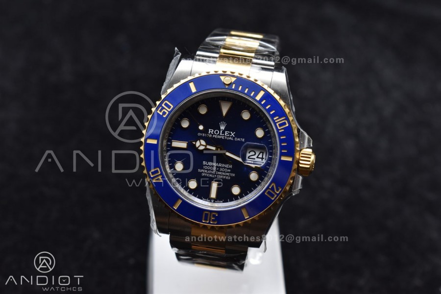 Submariner 41mm 126613 LB SS/YG Blue Ceramic 904L Steel Clean 1:1 Best Edition VR3235 V2