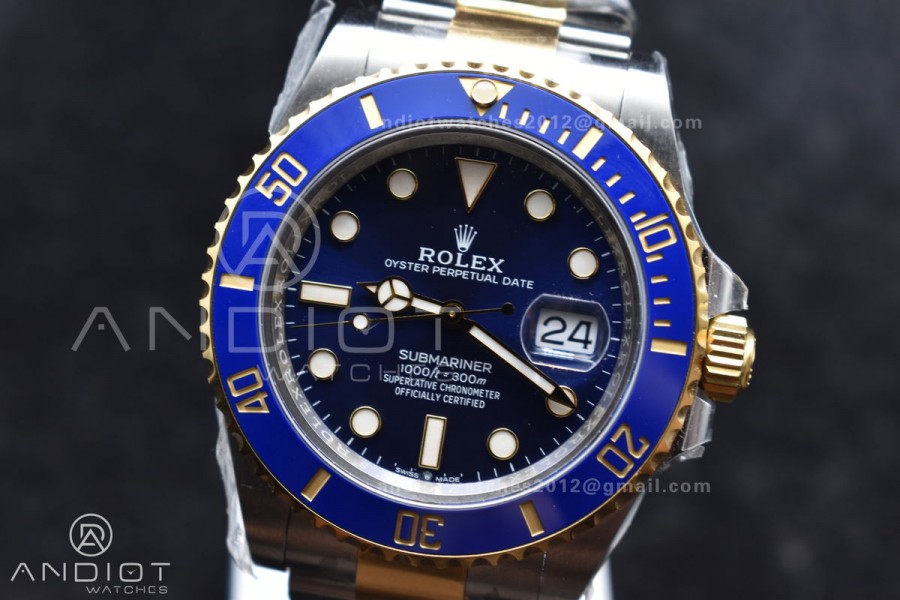 Submariner 41mm 126613 LB SS/YG Blue Ceramic 904L Steel Clean 1:1 Best Edition VR3235 V2