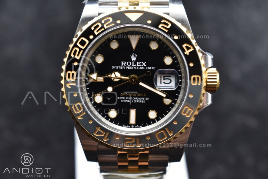 GMT Master II 126713 GRNR Clean 1:1 Best Edition Black Dial on Jubilee Bracelet DD3285 CHS