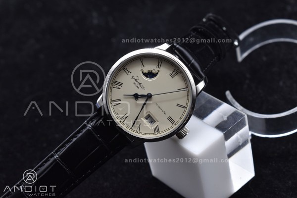 Excellence Panorama Date Moon Phase SS V9F White D...