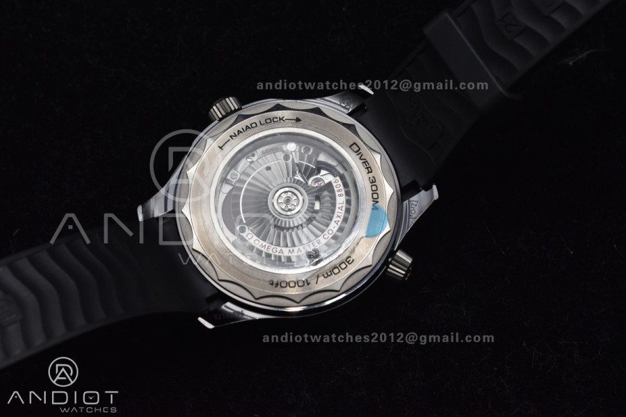 Seamaster Diver 300M PVD VSF Best Edition Black Dial on Black Rubber Strap A8806