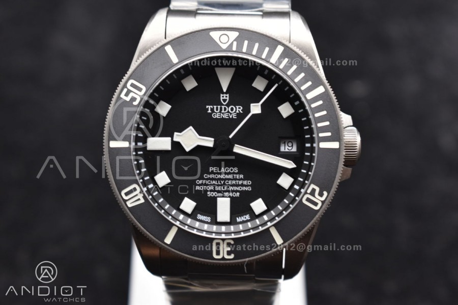 Pelagos Titanium Black Ceramic XF 1:1 Best Edition Black Dial on Titanium Bracelet A2824