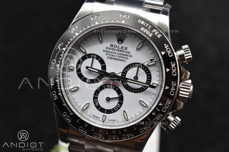 2023 Daytona 126500 ZF 1:1 Best Edition 904L SS Case and Bracelet White Dial SH4130