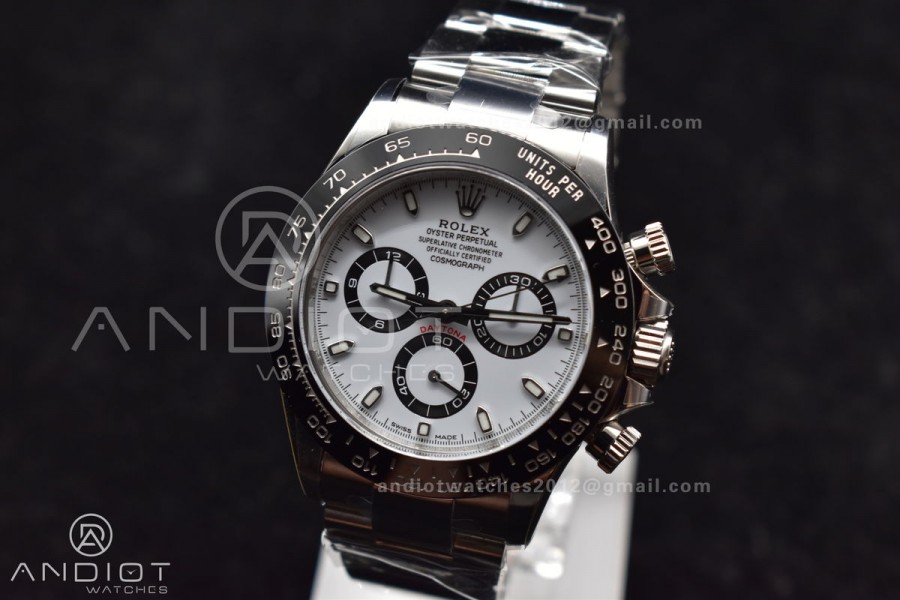 Daytona 116500 Clean V3 904L SS Case And Bracelet White Dial 4130 