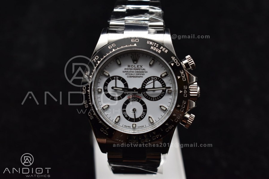 Daytona 116500 Clean V3 904L SS Case And Bracelet White Dial 4130 