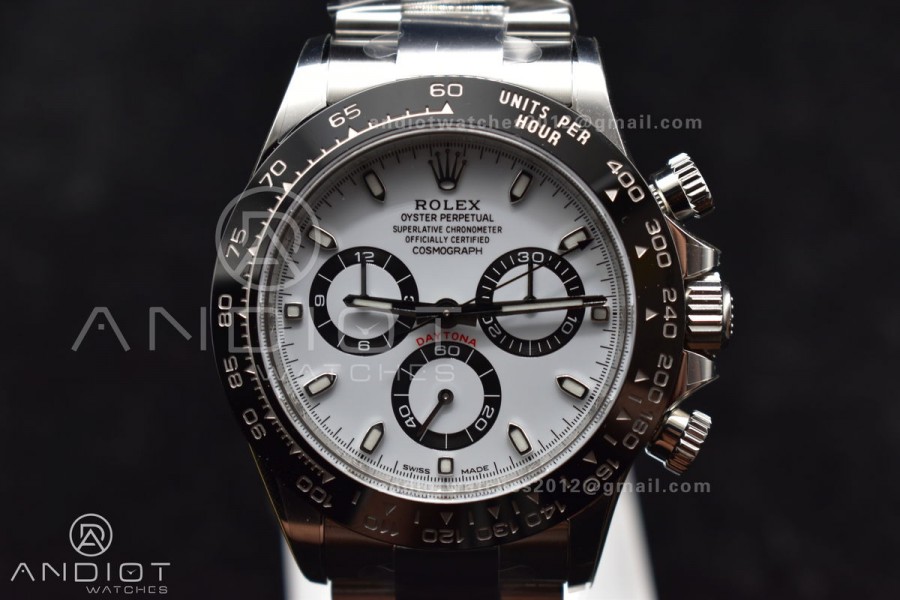 Daytona 116500 Clean V3 904L SS Case And Bracelet White Dial 4130 
