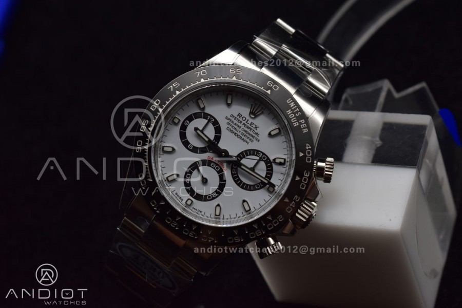 Daytona 116500 Clean V3 904L SS Case And Bracelet White Dial 4130 
