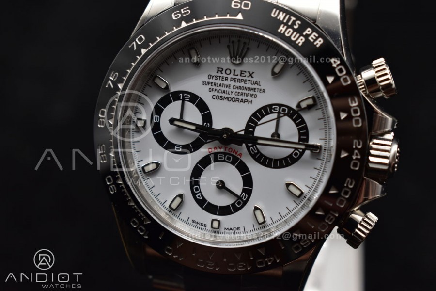 Daytona 116500 Clean V3 904L SS Case And Bracelet White Dial 4130 
