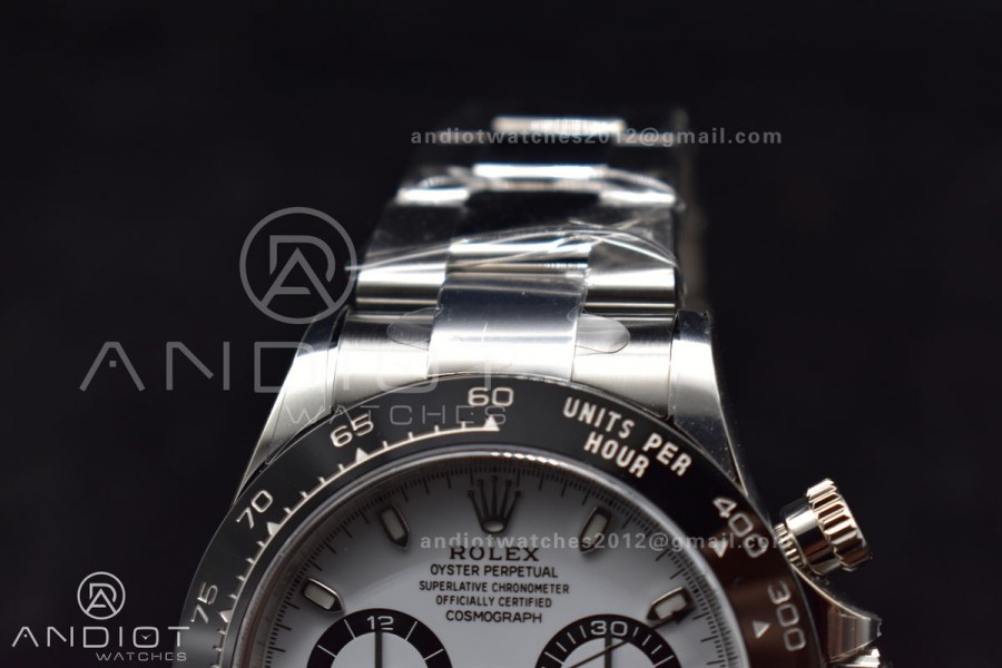 Daytona 116500 Clean V3 904L SS Case And Bracelet White Dial 4130 