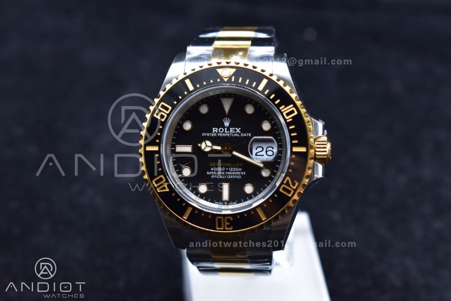 Sea-Dweller Two Tone SS/YG 126603 VSF Best Edition Black Dial on SS/YG Bracelet VS3235