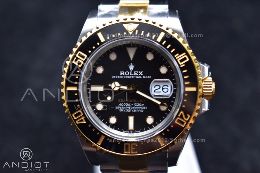 Sea-Dweller Two Tone SS/YG 126603 VSF Best Edition Black Dial on SS/YG Bracelet VS3235