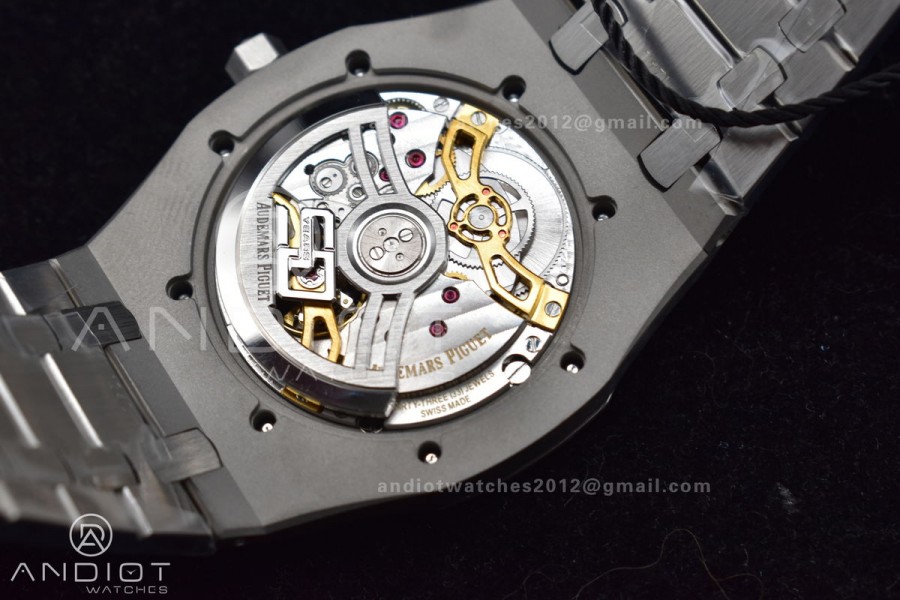 Royal Oak 39mm 16202 "50th Anniversary" SS ZF 1:1 Best Edition Green Textured Dial On SS Bracelet A7121