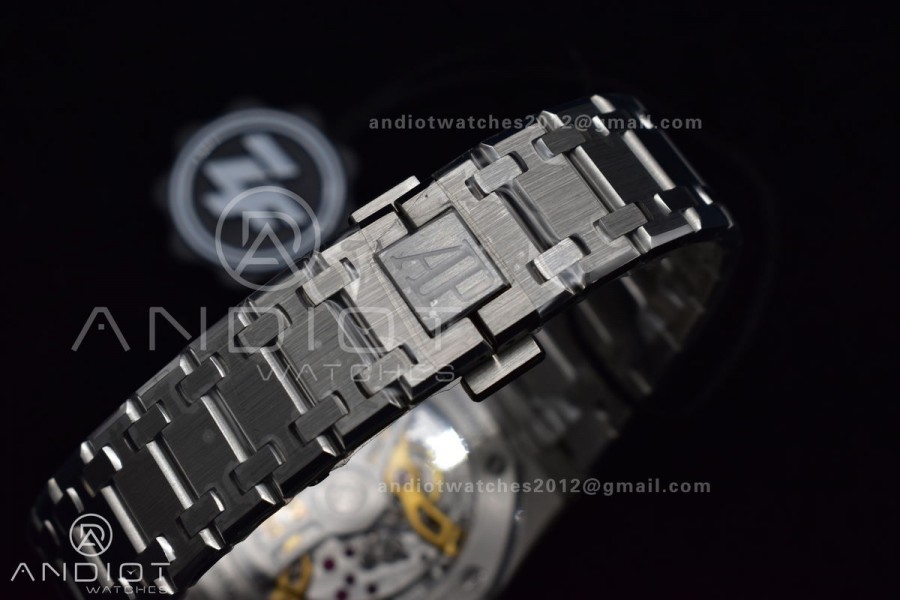 Royal Oak 39mm 16202 "50th Anniversary" SS ZF 1:1 Best Edition Green Textured Dial On SS Bracelet A7121