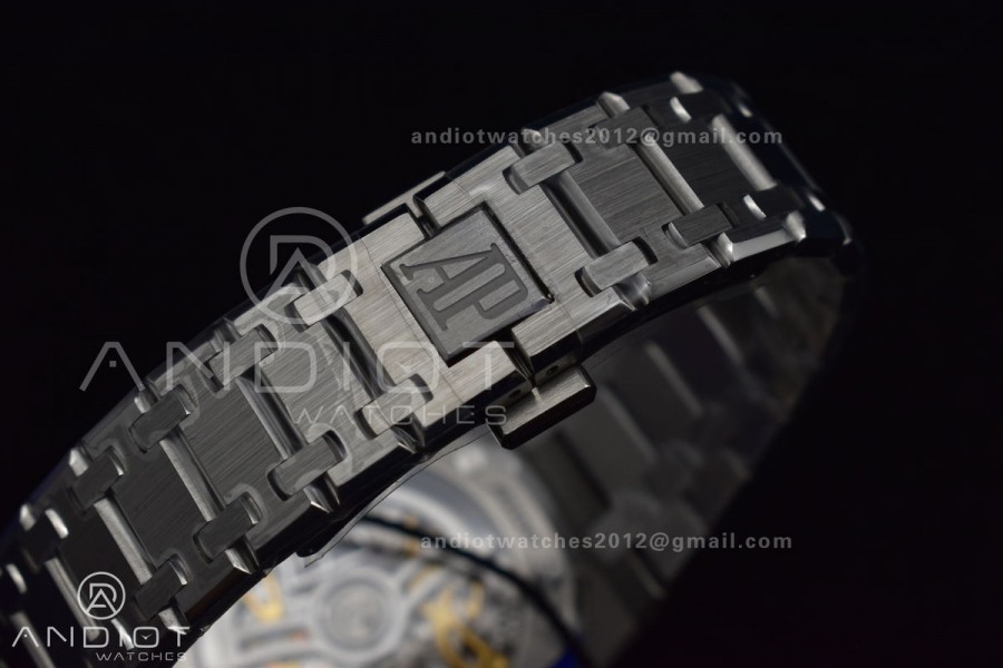 Royal Oak 39mm 16202 "50th Anniversary" SS ZF 1:1 Best Edition Blue Textured Dial on SS Bracelet A7121