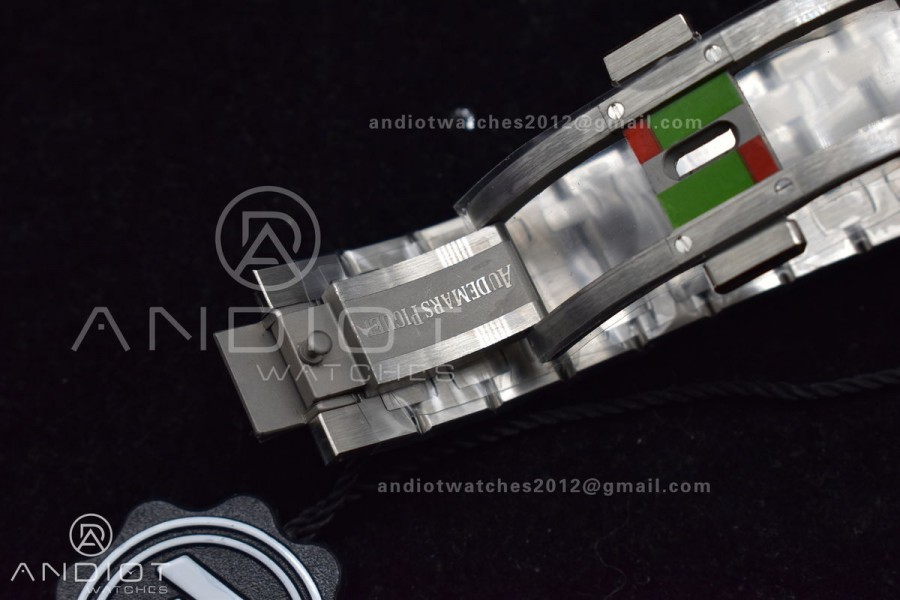 Royal Oak 39mm 16202 "50th Anniversary" SS ZF 1:1 Best Edition Blue Textured Dial on SS Bracelet A7121