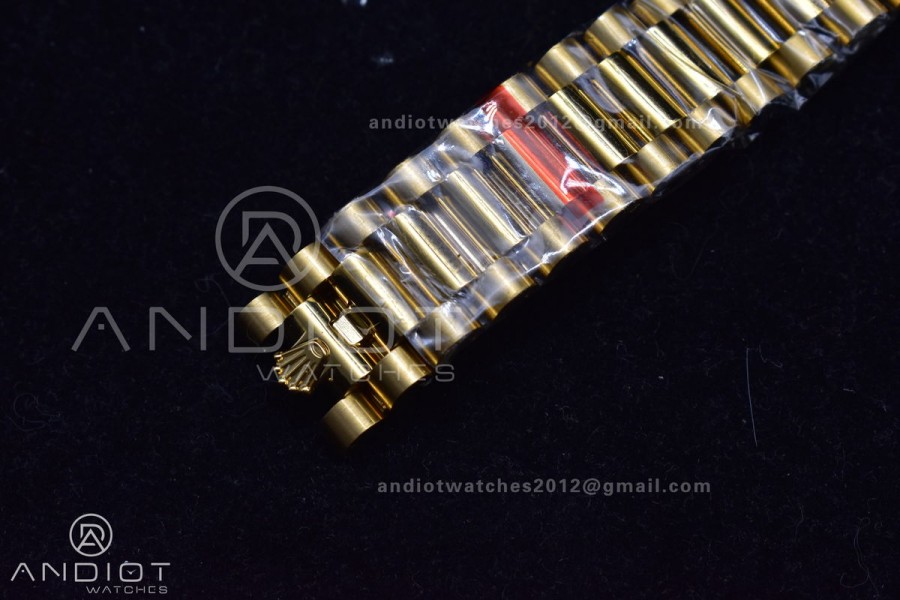 DayDate 36 YG GMF Black Dial Best Version On President Bracelet A2836 V2