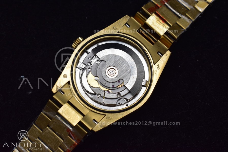 DayDate 36 YG GMF Black Dial Best Version On President Bracelet A2836 V2
