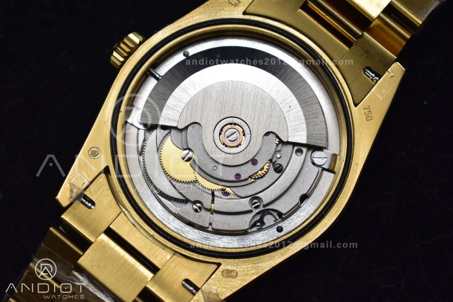 DayDate 36 YG GMF Black Dial Best Version On President Bracelet A2836 V2