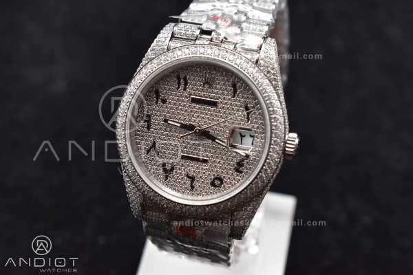 JDF 41mm Best Version Diamond DateJust Arabic Mark...