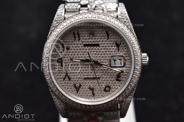 JDF 41mm Best Version Diamond DateJust Arabic Mark...