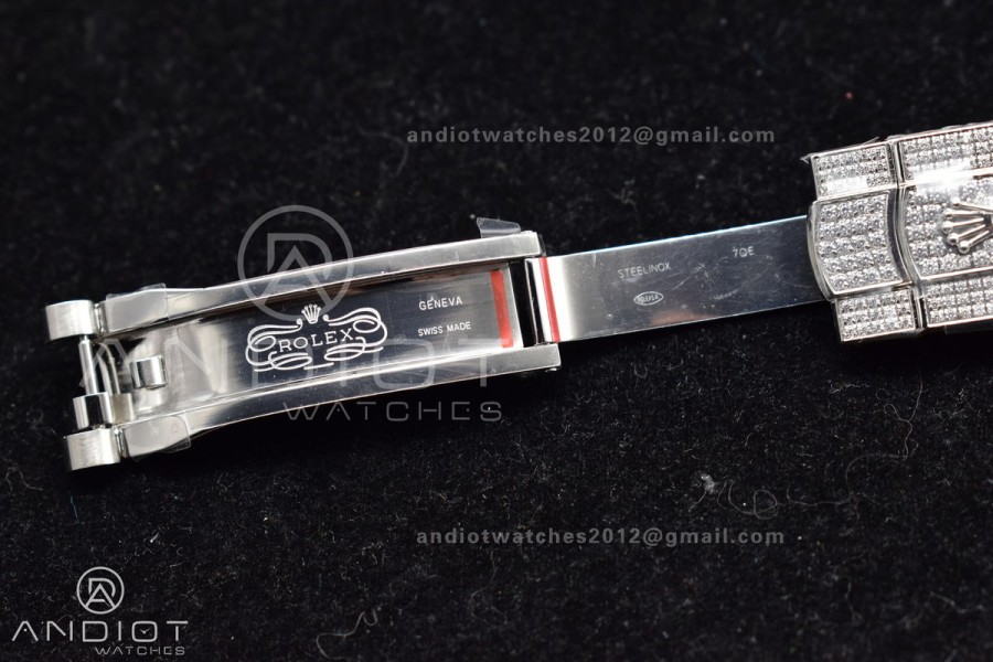 JDF 41mm Best Version Diamond DateJust White Stick Markers