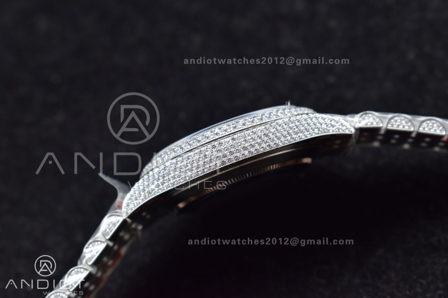 JDF 41mm Best Version Diamond DateJust White Stick Markers