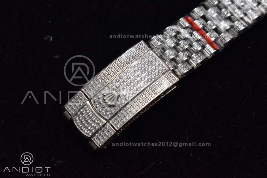 JDF 41mm Best Version Diamond DateJust Blue Stick Markers