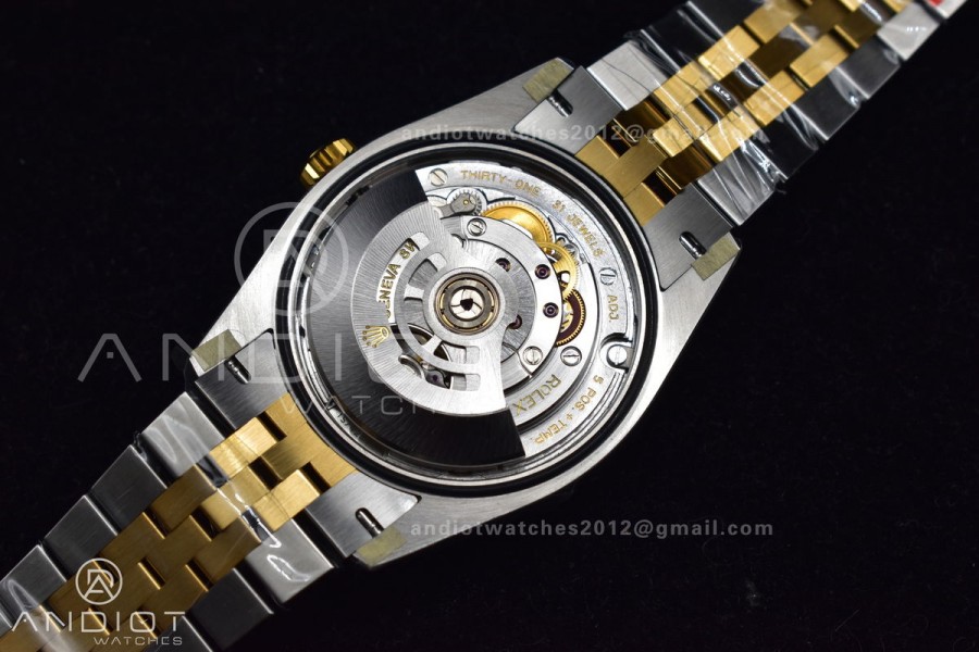 DateJust 36 SS/YG 126231 VSF 1:1 Best Edition 904L Steel Gold Textured Dial on Jubilee Bracelet VS3235